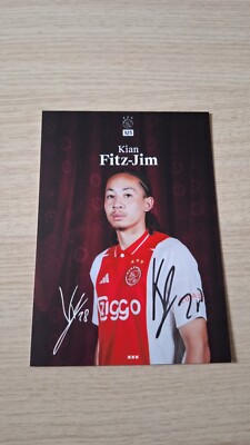 KIAN FITZ JIM # AJAX 24/25 ROOKIE / HOLLAND - AUTOGRAMMKARTE ORIGINAL SIGNIERT