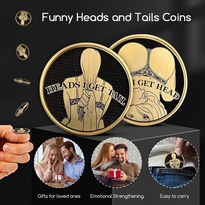 Funny Heads and Tails Coins,Heads I Get Tail -Tails I Get Head Double ...