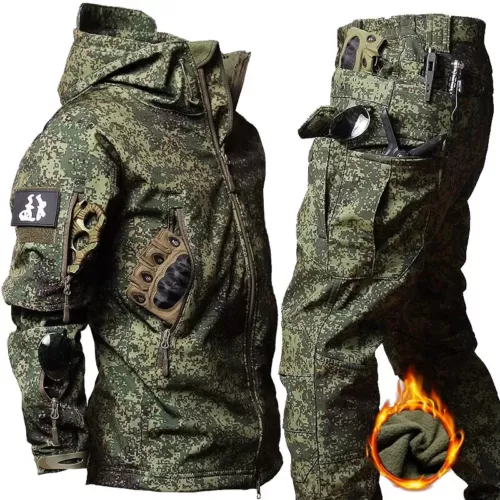 Nuovo set impermeabile per uomo giacca invernale con cappuccio + pantaloni set 2 pezzi - Foto 25 di 42