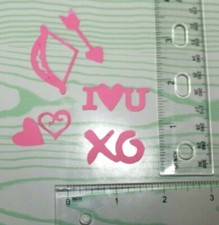 30pc. VALENTINE cardstock paper die cut embellishments scrapbook / card making
