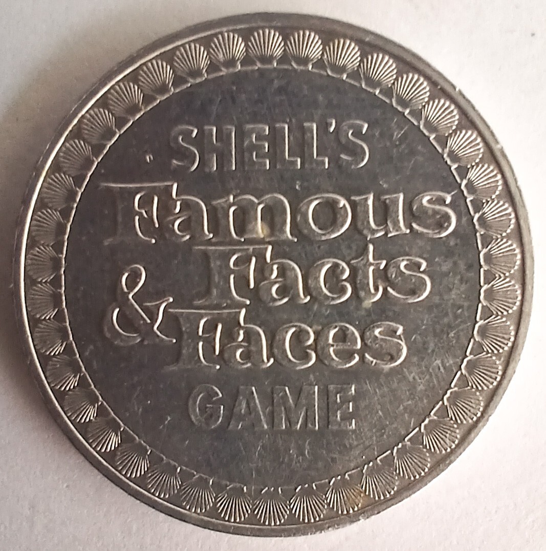 ALBERT EINSTEIN Shell's Famous Facts and Faces Game Coin Medal Token ...