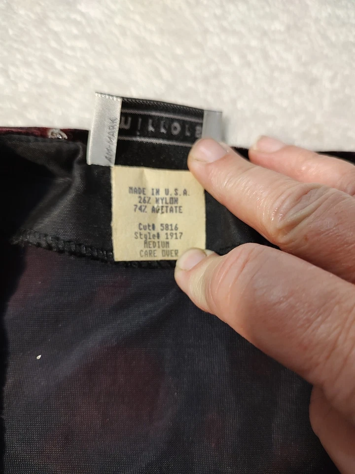 Chaqueta Bolero Vintage Icónica Años 80 Retro Espejos Terciopelo Recortado Floral Mediana Foto 4 de 4