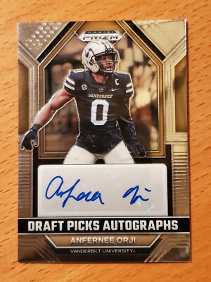 2023 Prizm Draft Autographs #84 Anfernee Orji Vanderbilt Rookie | eBay