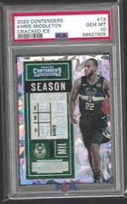 KHRIS MIDDLETON 2020-21 PANINI CONTENDERS CRACKED ICE #D /25 PSA 10 MINT POP 1/1