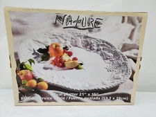 Nature 21 X 15 in Oval Ceramic Platter Dish Handcrafted Fruits (DNT0126C BY32)