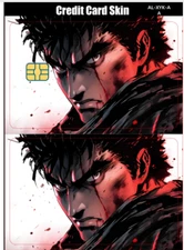 Berserk Guts Credit Card Smart Sticker Skin Small Chips Bank Debit