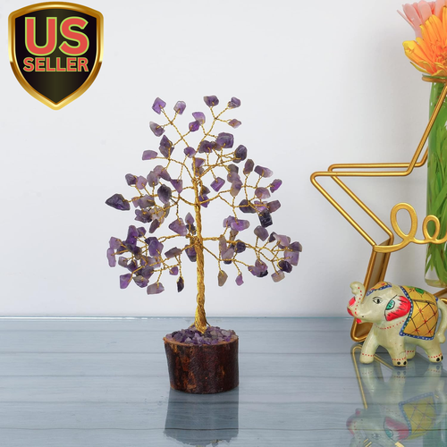 Amethyst Crystal Tree - Gemstone Tree Decor - Feng Shui Money Tree - Bonsai C... - Picture 4 of 7