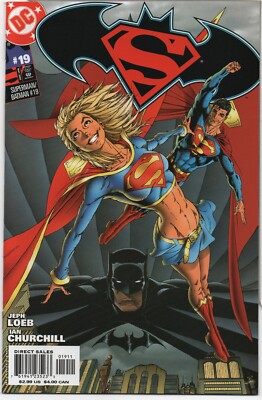 SUPERMAN/BATMAN #19   JEPH LOEB   IAN CHURCHILL COVER ART - 2005