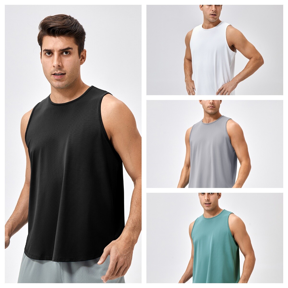 Men Stretch Sports Loose Fitness Vest Training Running Quick Dry 