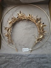 MOSTORY Gold Fairy Crown for Women Goddess Leaves Tiara for Women Girls Fairy