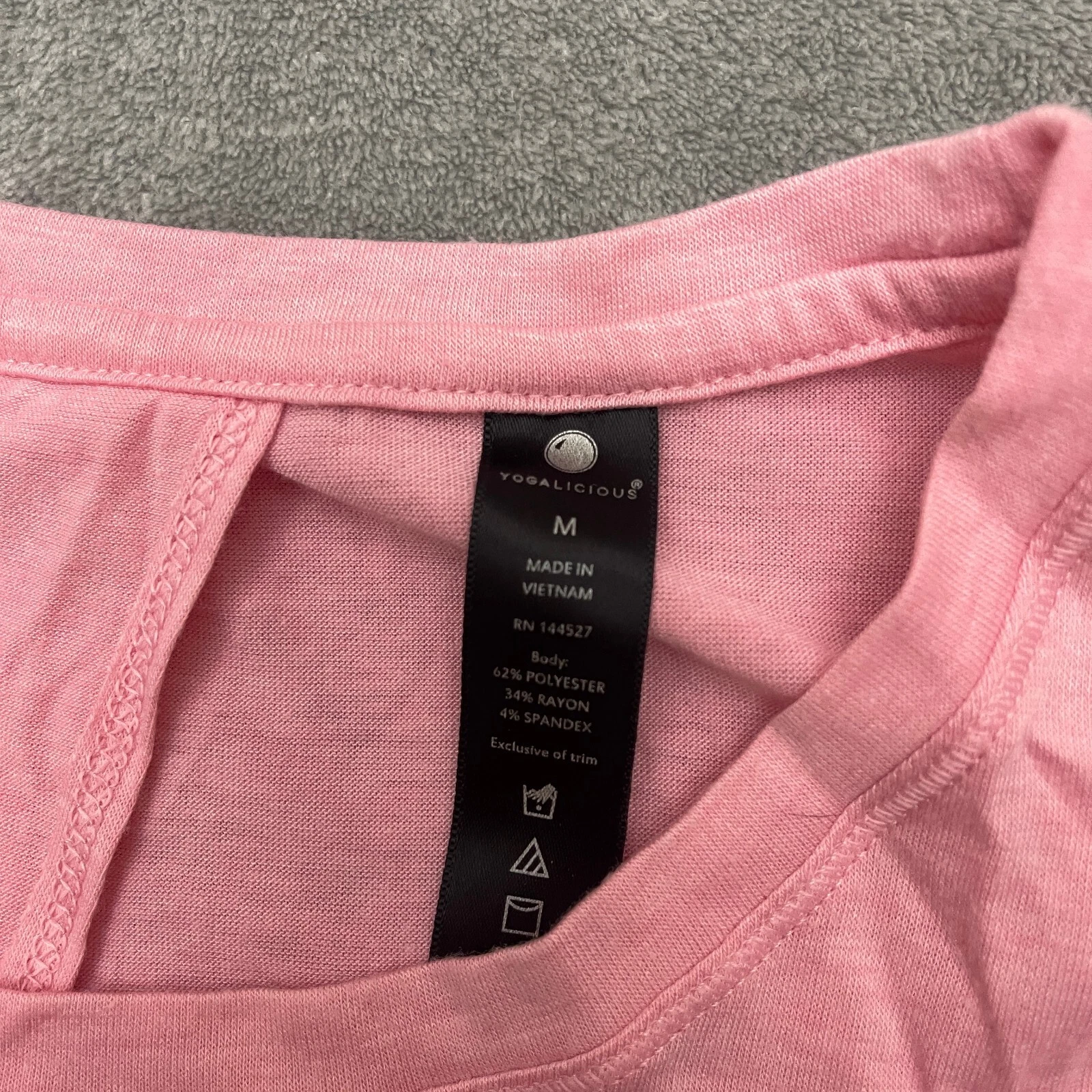 yogalicious split back work-out shirt
