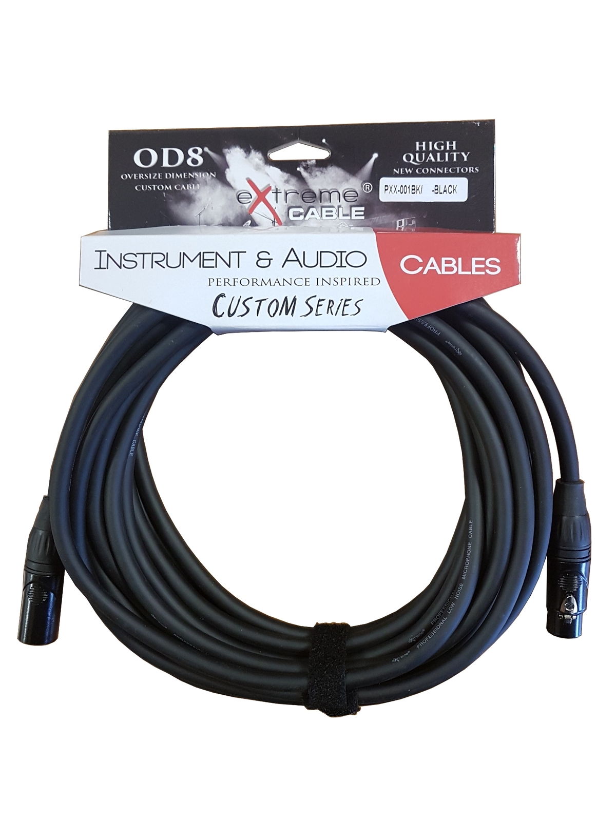 EXTREME PXX-001BK/10M-BLACK CAVO MICROFONICO BILANCIATO XLR-XLR OD8 SERIE CUSTOM