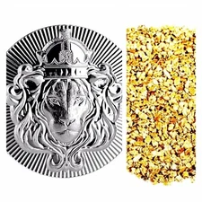 2 TROY OZ .999 SILVER SCOTTSDALE STACKER + 10 PIECE ALASKAN PURE GOLD NUGGETS