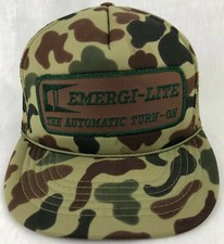 Emergi-Lite Patch SnapBack Trucker Mesh Hat Cap Camouflage Camo Turn On