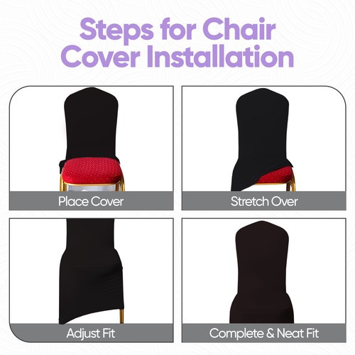 1-150pcs Dining Room Chair Cover Slip SEAT Cover Stretch Removable Wedding Party - Picture 10 of 133