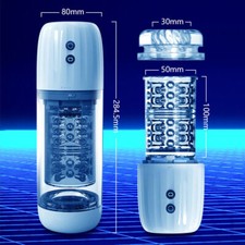 Automatic HandsFree Male Masturbaters Telescopic Cup Stroker Blowjob Lubricants