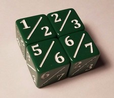 4x Tarmogoyf Dice for Magic: The Gathering CCG MTG Goyf Dice Counter