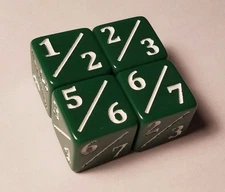 4x Tarmogoyf Dice for Magic: The Gathering CCG MTG Goyf Dice Counter