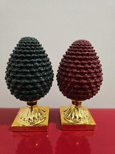 Coppia Pigne Siciliane In Resina "Sequenze  - Moderna Tradizione" Made In Italy