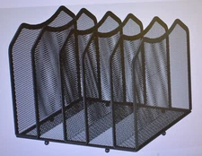 Mesh Desktop File Sorter Organizer 5-Section Bookshelf for Desk Home Office
