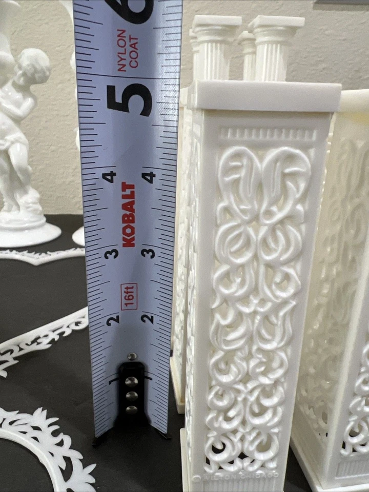 Lote Mixto Decoración Pastel Boda Columnas Romanas Topper Decoración Pilares Griegos Blancos Foto 3 de 4