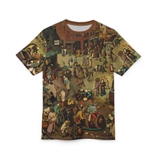 Pieter Bruegel The Fight between Carnival and Lent Renaissance Art Tee T-Shirt