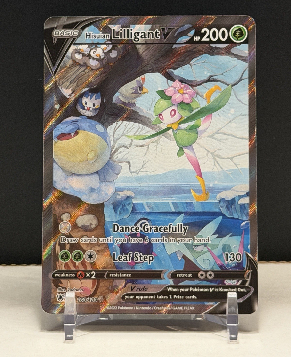Hisuian Lilligant V Ultra Rare 163/189 Swsh10 Holo EN Full Art