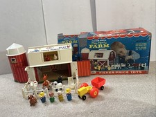 Vintage 1967 Fisher Price Play Family Farm 915 Little People IOB Box
