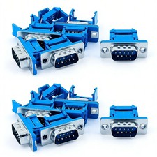 10Pcs D-SUB 9 Pin Male IDC Type Adapter Connector For Flat Ribbon Cable DB9 9P