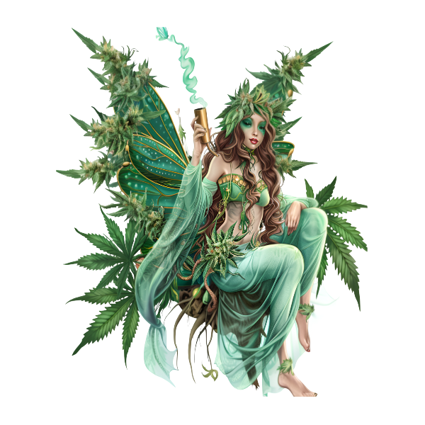 Stoner Fairy Vinyl Sticker Waterproof Weed 420 Gift Fairycore Aesthetic
