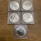 Lot of 5 - $1 American Silver Eagle 1 oz Random Year BU