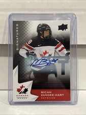 Micah Zandee-Hart 1/5 Black Foil Auto 2020 Team Canada Juniors New York PWHL