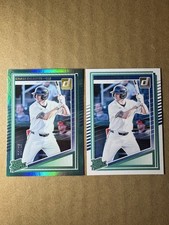 2025 Panini Donruss - Chase DeLauter Rated Prospect #107 Teal Holo /25 & Base