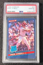 1986 Donruss Paul O'Neill RC PSA-10 Reds Rated Rookie #37 🔥🔥🔥