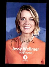 Tarjeta de autógrafo Jessy Wellmer ARD Tagesthemen original firmada # BC 235658