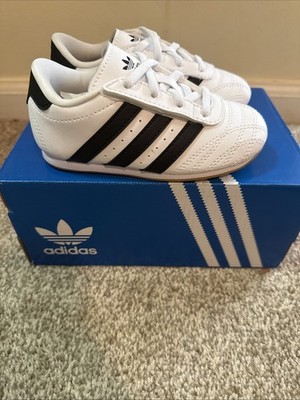 Adidas Taekwondo Kids Shoes Size 9 9K NIB White Black Elastic Laces Retails $70