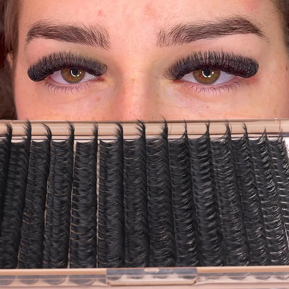 Volume Lash Clusters Kit DIY Lash Extension Kit D Eyelash Extensions with Lash B - Image 3 of 4