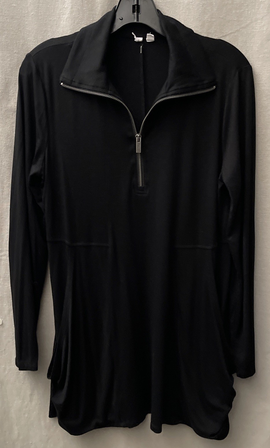 Lightweight Tunic Slouchy Pockets Partial Zip Fro… - image 1