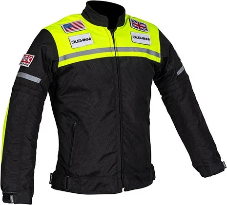 Duchinni Kids Grid Textile Jacket - Black/Neon
