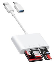 USB-A and USB-C to SD Card Reader, Trail Camera Card 5 Ports for USB-C USB-A 