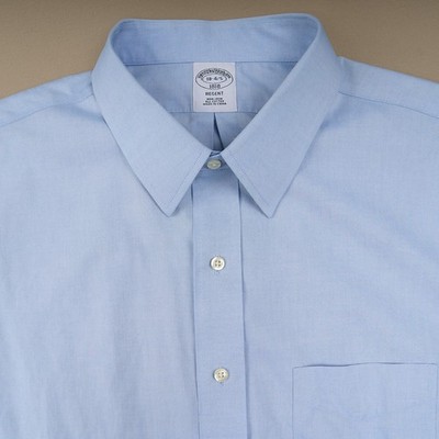 regent fit dress shirt Polo Ralph Lauren Regent Classic Fit Spread Collar Checked Oxford Dress Shirt, Mens, 17.5 x 33, White/Blue