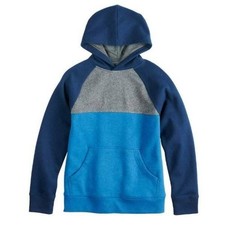 Boys Hoodie Sweatshirt 18/20 Blue Colorblock Long Sleeve Urban Pipeline Tagless