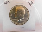 1964  Kennedy Half Dollar Extra Fine to About  Uncirculated Condition 90% Silver