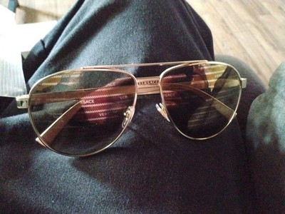 Versace VE2209 Pale Gold Sunglasses In Excellent Condition 