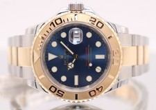 Rolex Yachtmaster 40MM 18K Yellow Gold & Steel Blue Dial 16623 Boxed Circa 2008
