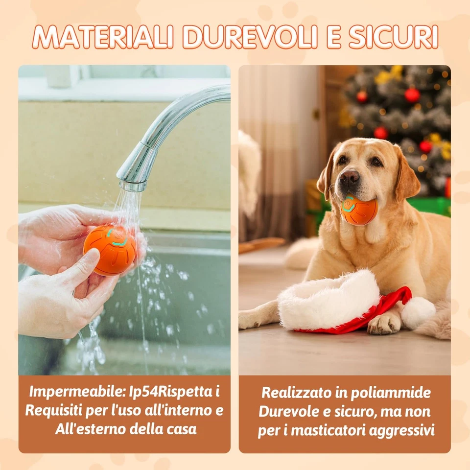 Giochi per Cani, 2025 Nuova Palla per Cani Con Luce LED, Ricaricabile Giochi Int - Immagine 3 di 4