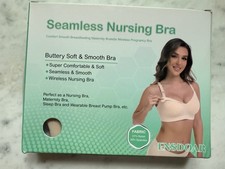 NIB Seamless Nursing Bra Sz MEDIUM, Nude Wireless Breastfeeding Ensdoar