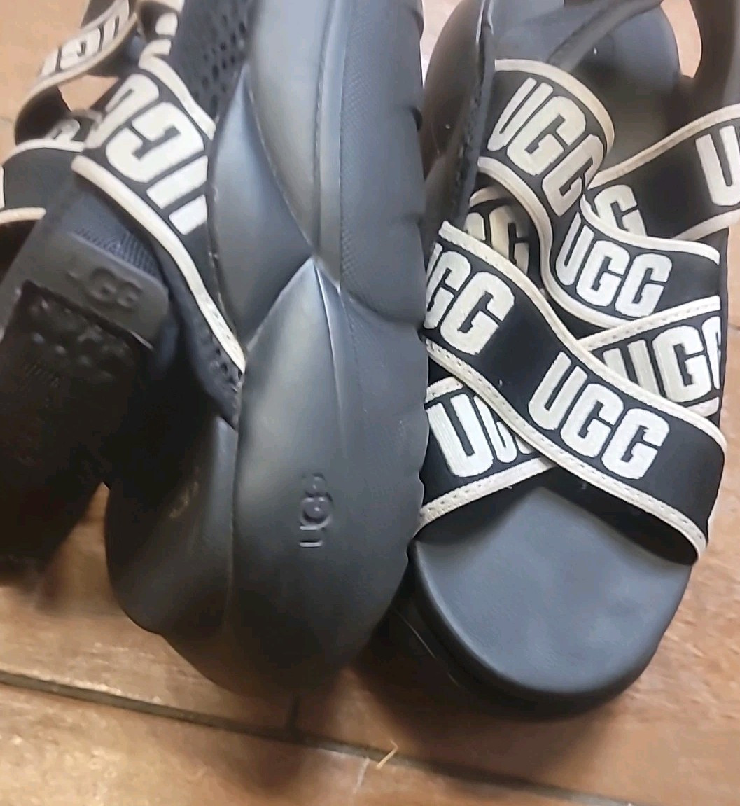 UGG LA CLOUD SLINGBACK RUNNER BLACK PLATFORM SAND… - image 8