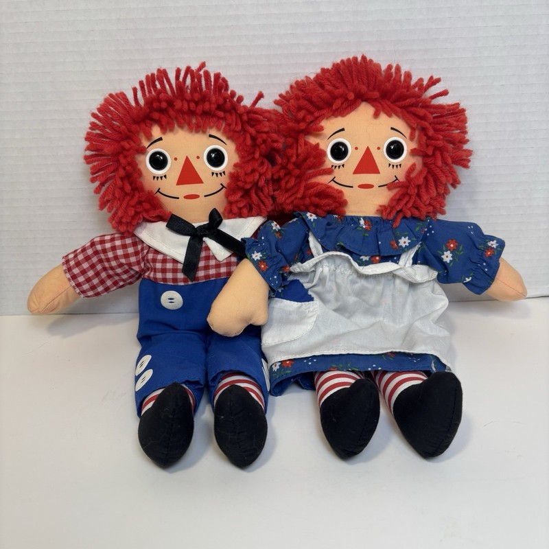 Raggedy Ann And Andy 12” Excellent Condition 1980’s?