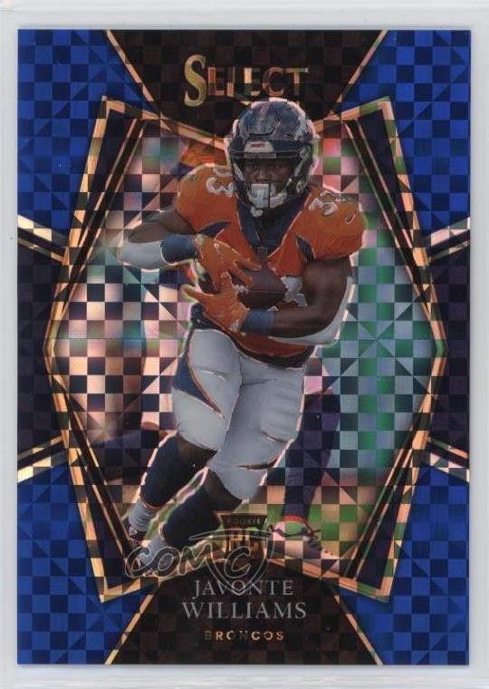 2021 Panini Select Premier Level Blue Prizm /149 Javonte Williams #157 1op5